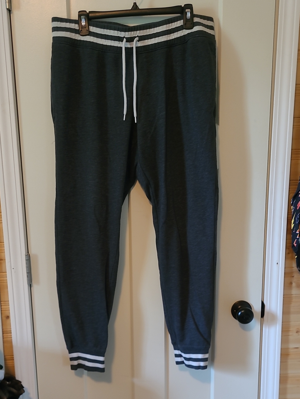 Womens Mossimo Supply Co. Dark Gray Striped Waist Jogger Pants